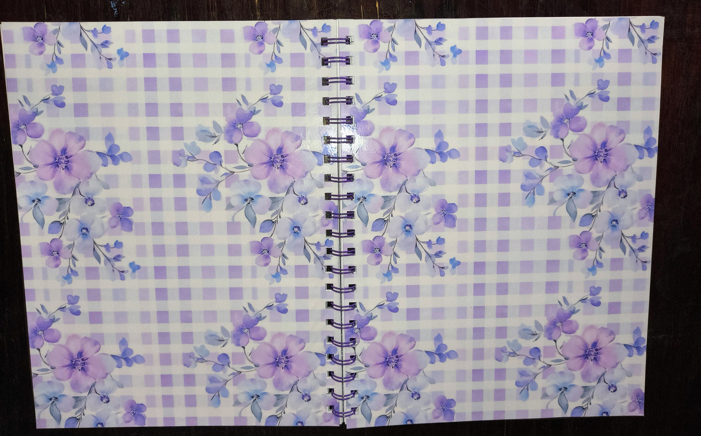 Purple floral notebook