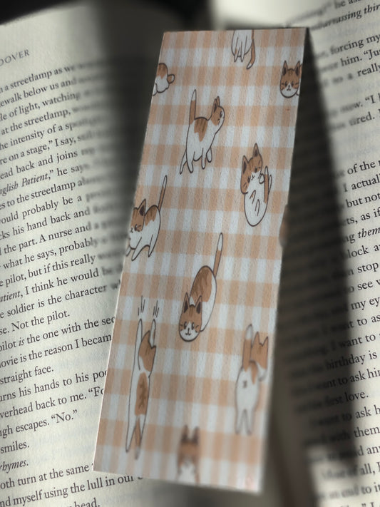 Cats Checkered Bookmark